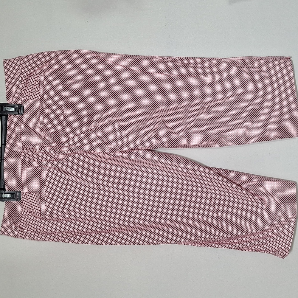 Talbots Capri Pants Red White Pattern - Picture 4 of 8